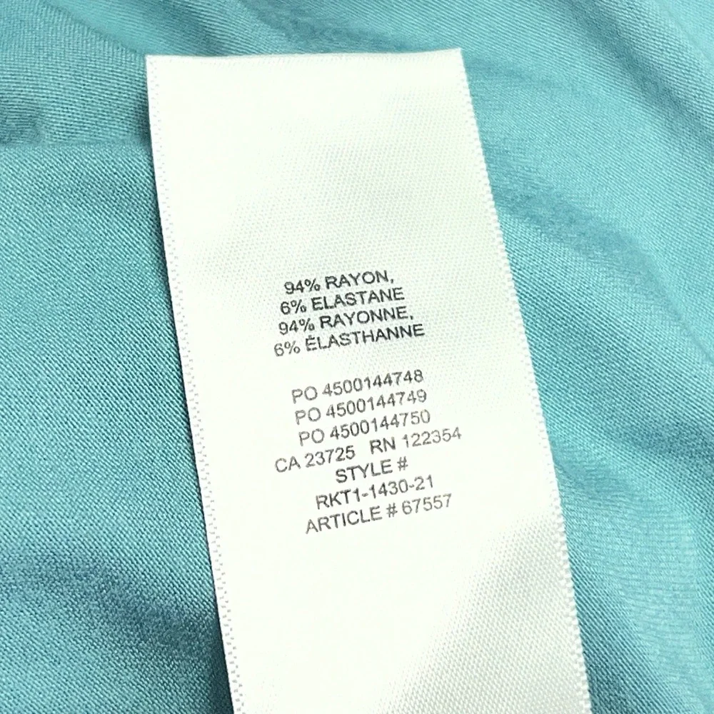 Babaton Everyday T-Shirt Womens Small Teal Solid Short‎ Sleeve Crop Top Basic